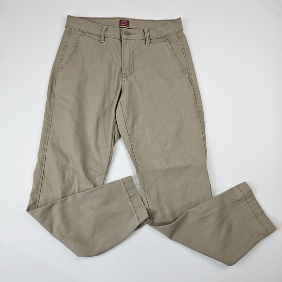 Levis XX Chino Pants Mens 29x30 Standard Tapered Fit Cotton Tan Khaki Flat Front - Picture 1 of 11